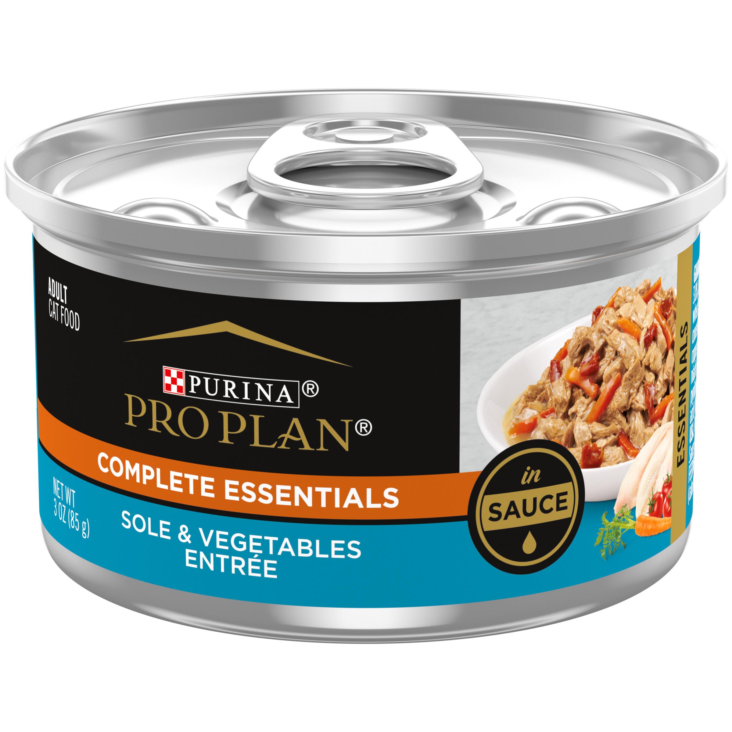 Purina Pro Plan Complete Essentials Sole & Vegetables Entree in Sauce Wet Cat Food Can