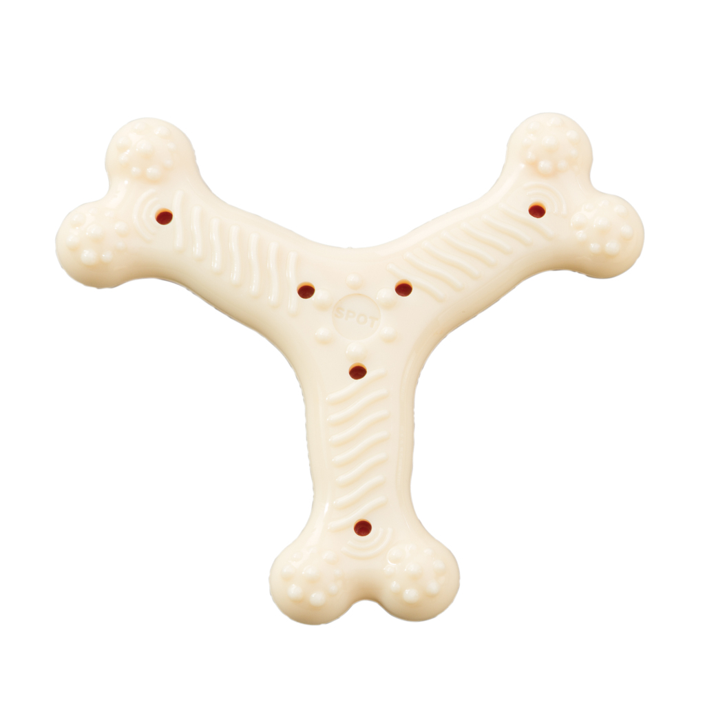 Ethical Pet Spot Red Alert Nylon Y-Bone Dog Toy, 5-in