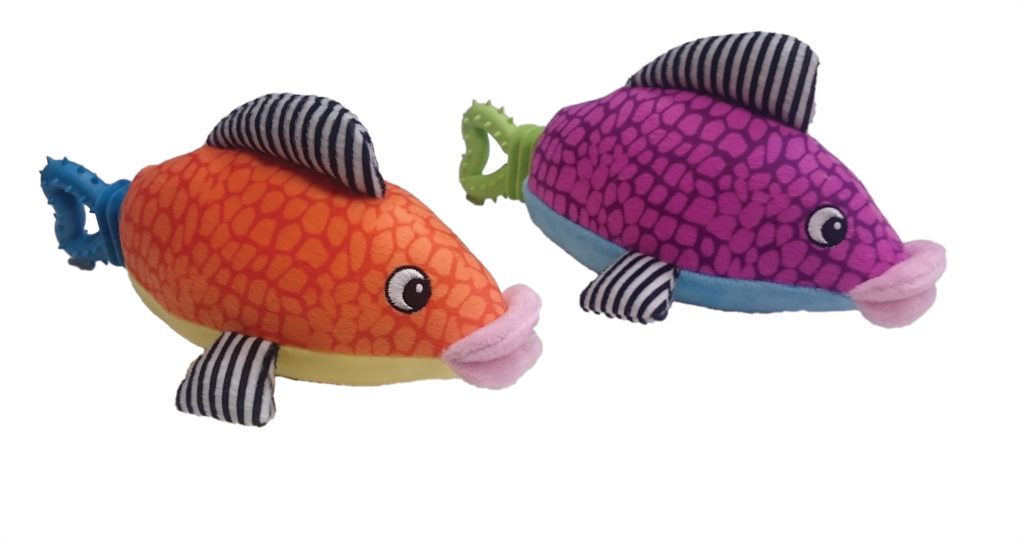 Ethical Pet Spot Plush Nubbins Fish Dog Toy, Color Varies, 10-in (Size: 10-in)
