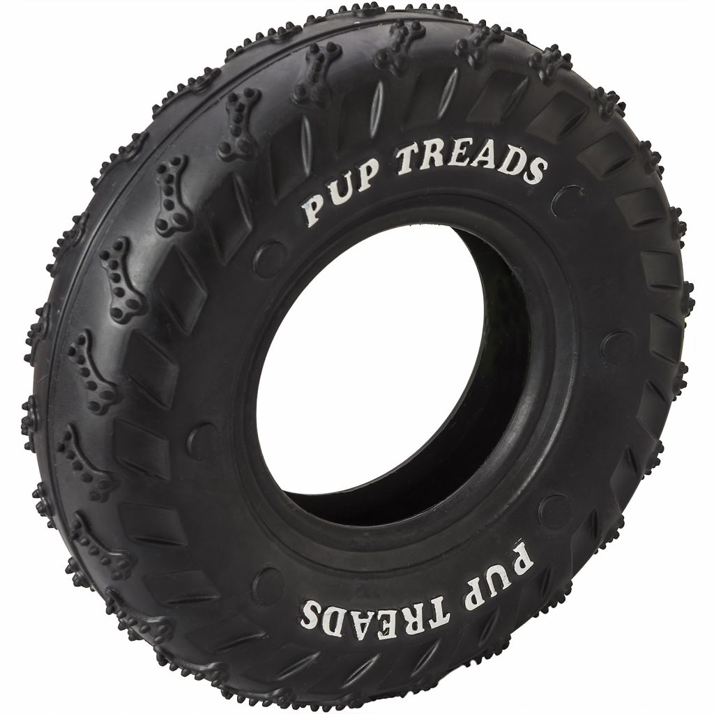 Ethical Pet Spot Pup Treads Rubber Tire Dog Toy, 8-in