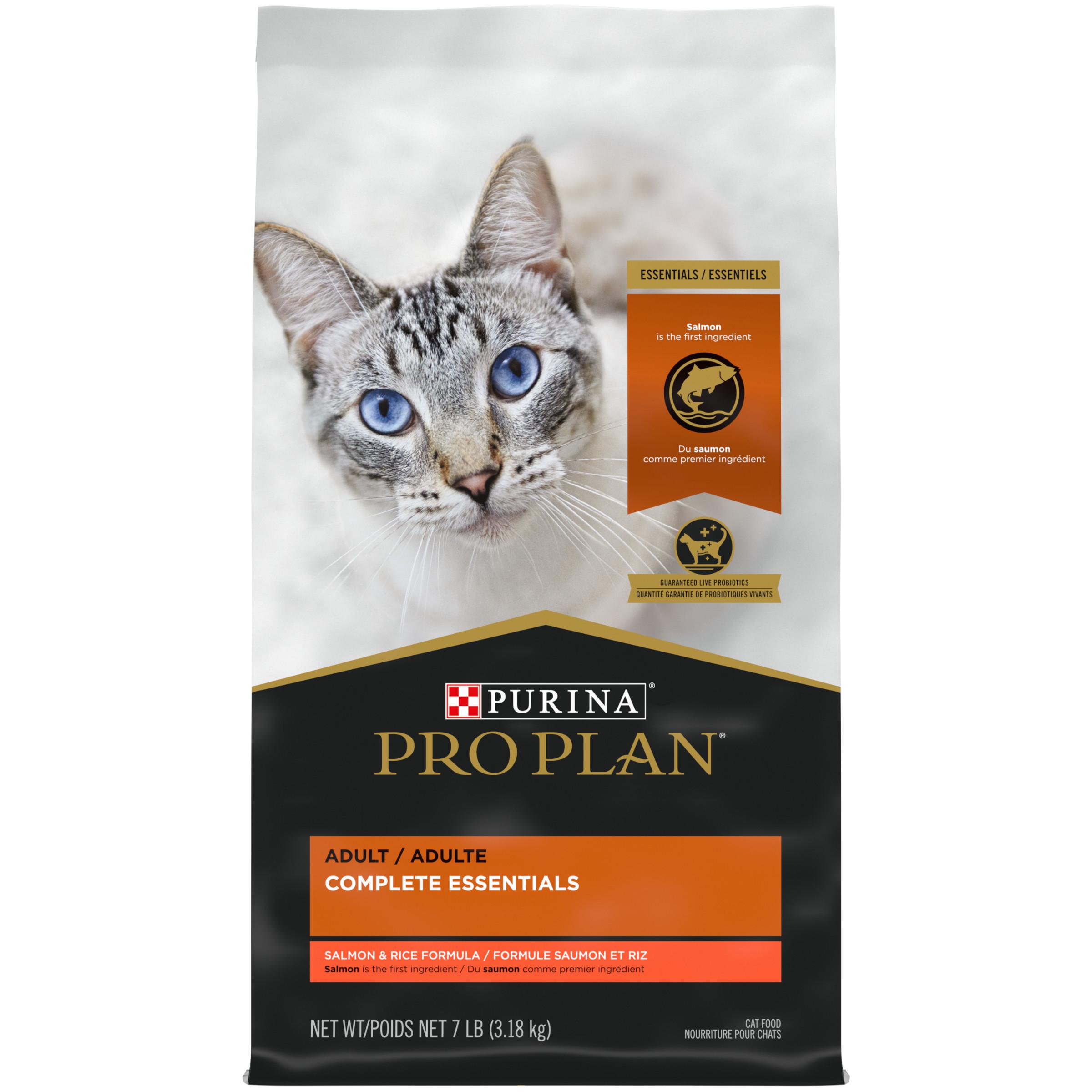 Purina Pro Plan Complete Essentials Salmon & Rice Adult Dry Cat Food, 7-lb