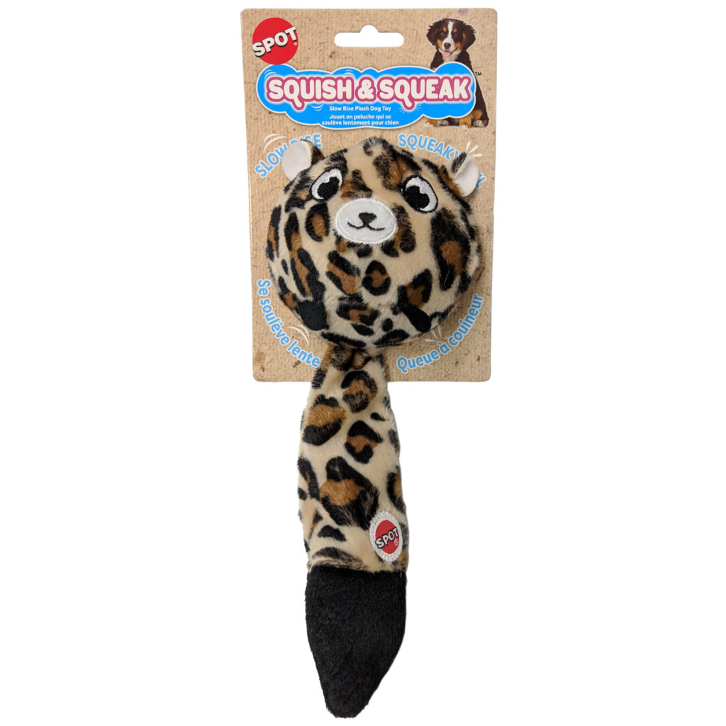 Ethical Pet Spot Squish & Squeak Leopard Dog Toy, 10-in