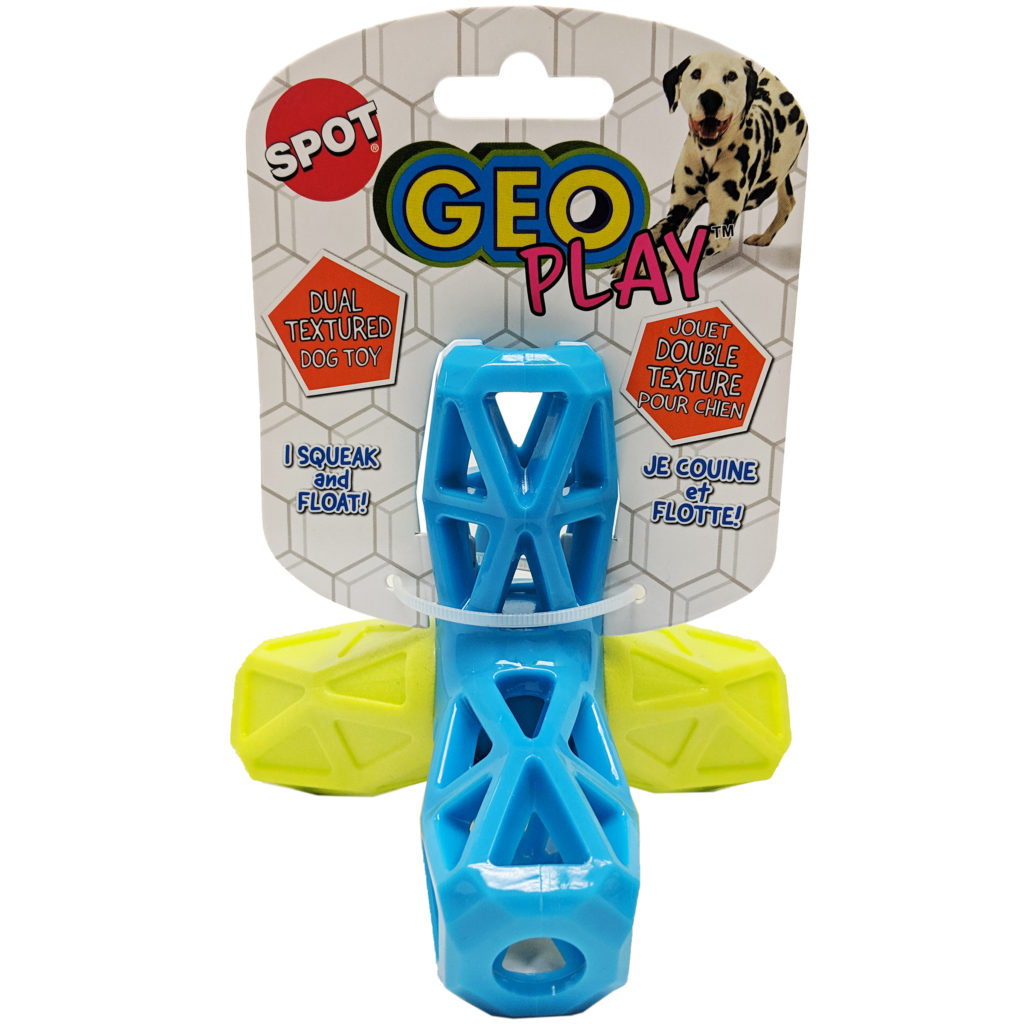 Ethical Pet Spot Geo Play Dual Texture Jack Dog Toy