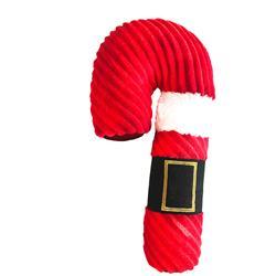 Huxley & Kent Power Plush Santa's Cane Dog Toy, Small