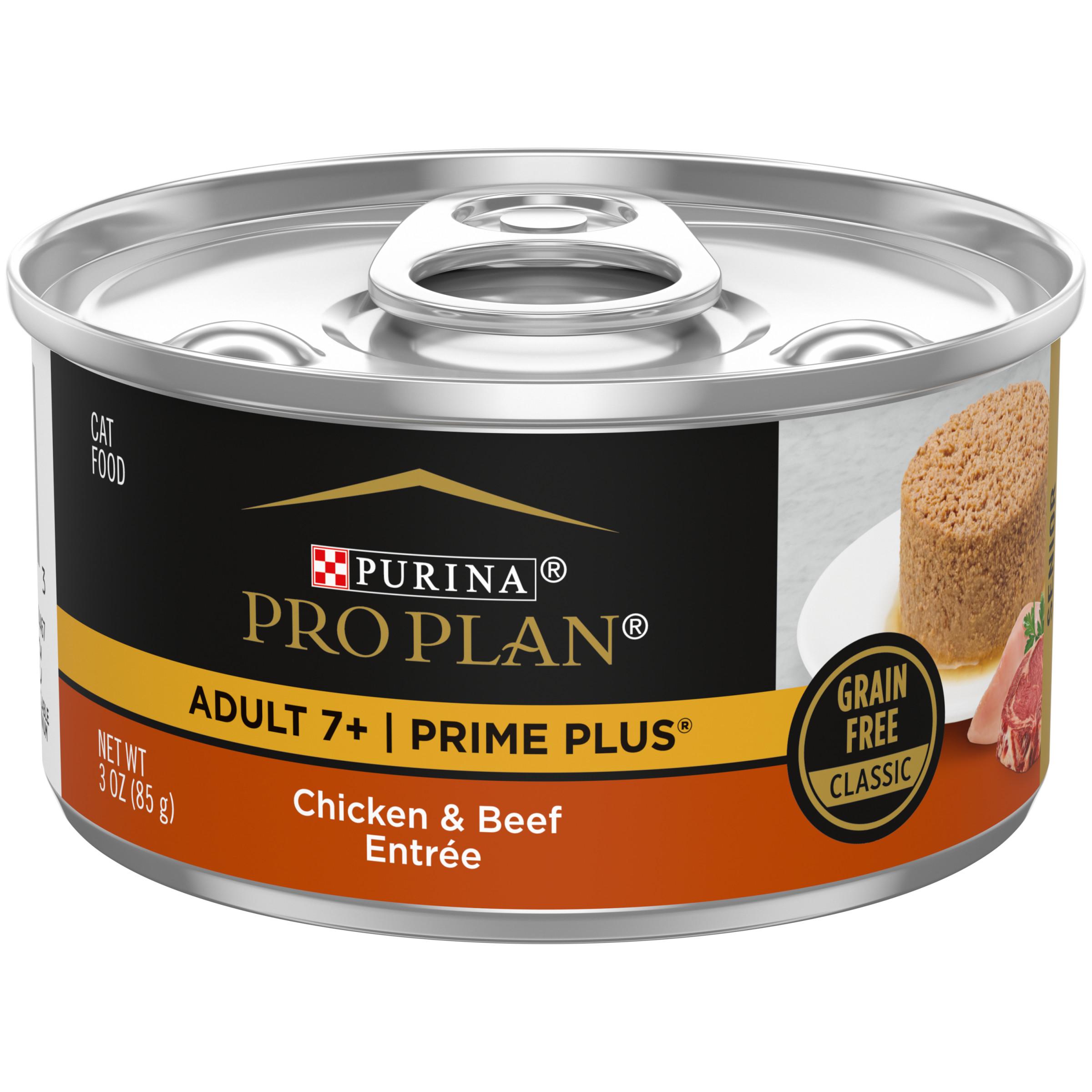 Purina Pro Plan Chicken & Beef Entree Adult 11+ Wet Cat Food Can