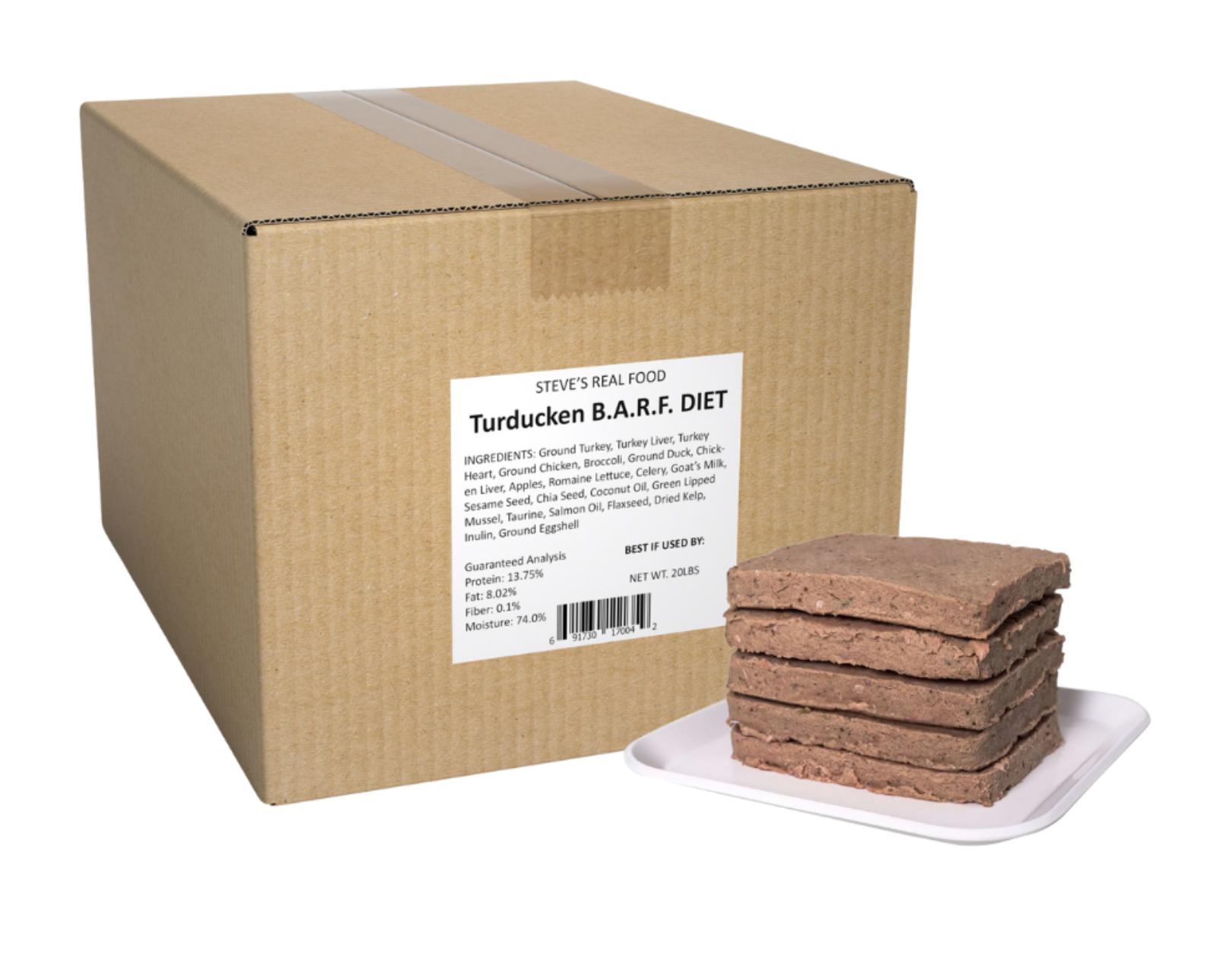 Steve's Real Food Turducken Patties Raw Frozen Dog Food, 20-lb