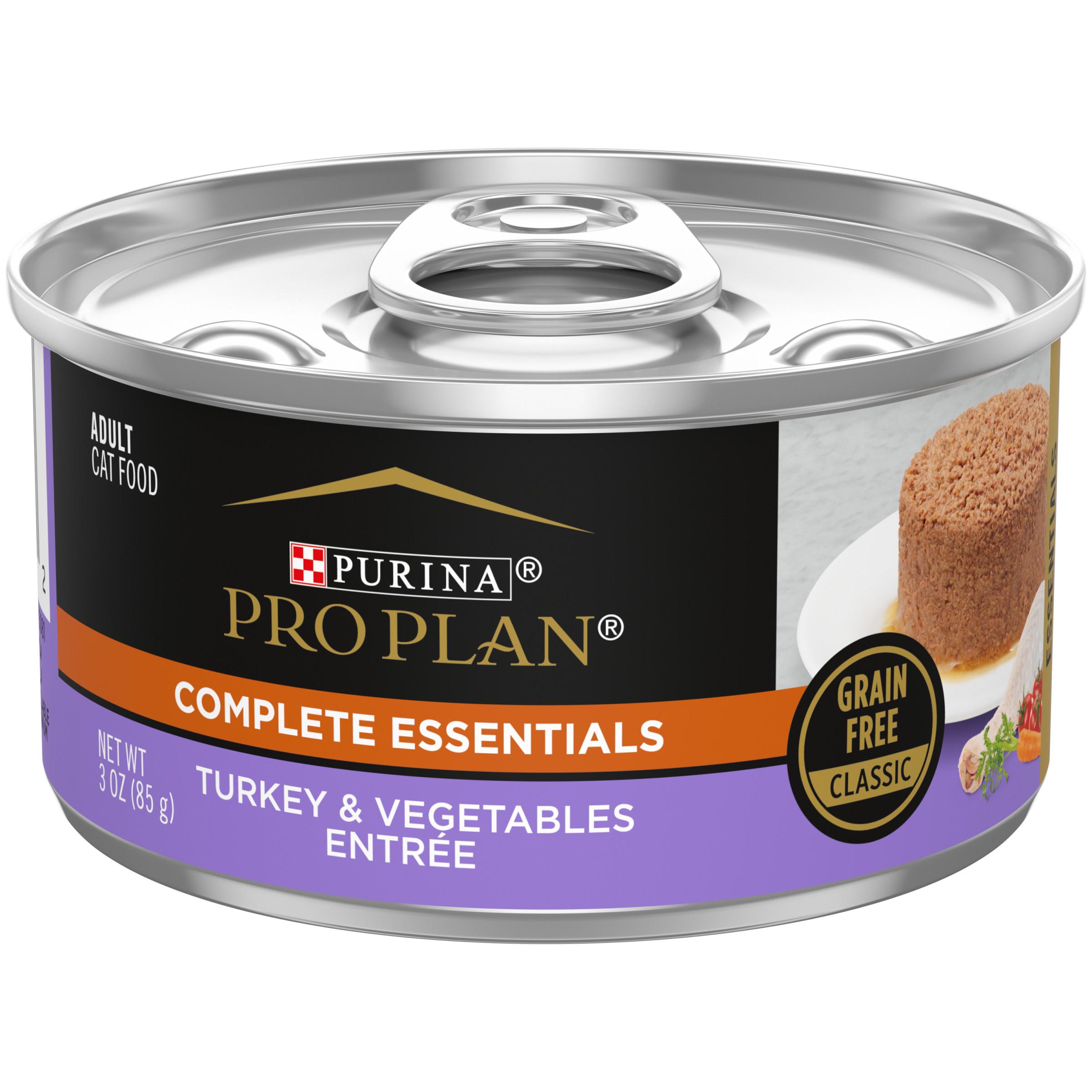 Purina Pro Plan Complete Essentials Turkey & Vegetable Entree Grain-Free Wet Cat Food Can