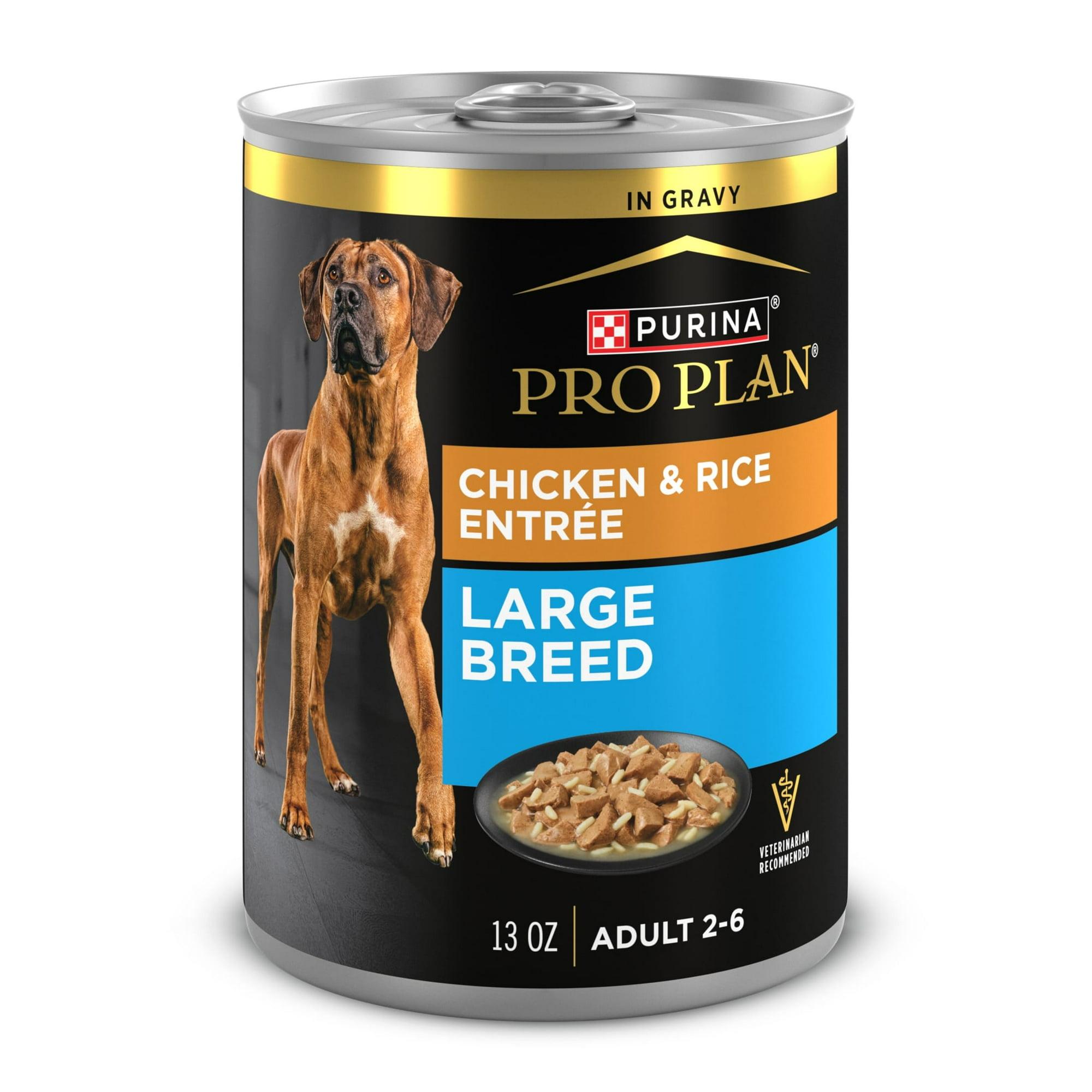 Purina Pro Plan Chicken & Rice Entree in Gravy Large Breed Adult Wet Dog Food Can