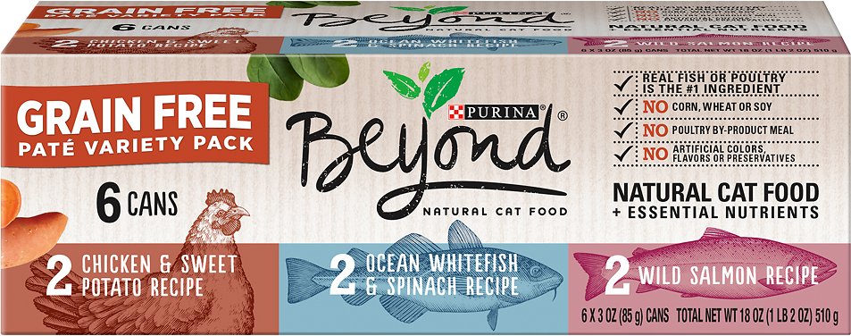Purina Beyond Grain-Free Pate 3 Flavors Variety Pack Canned Cat Food