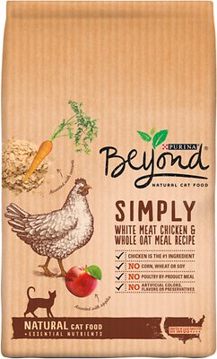 Purina Beyond Simply White Meat Chicken & Whole Oat Meal Recipe Dry Cat Food, 6-lb
