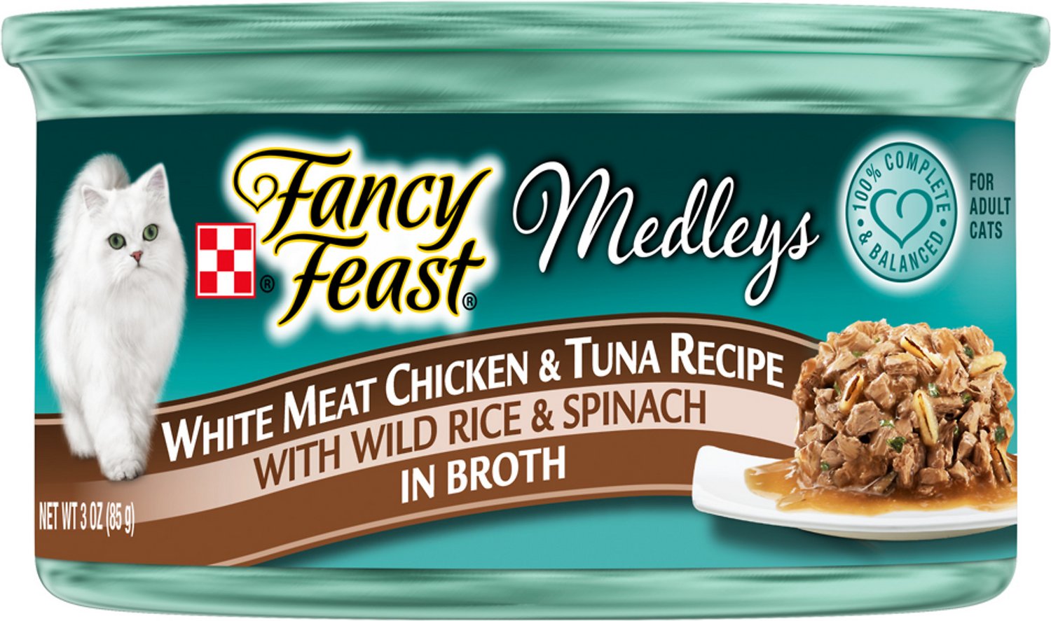 Fancy Feast Medleys Tastemakers White Meat Chicken & Tuna Recipe Canned Cat Food, 3-oz (Size: 3-oz)