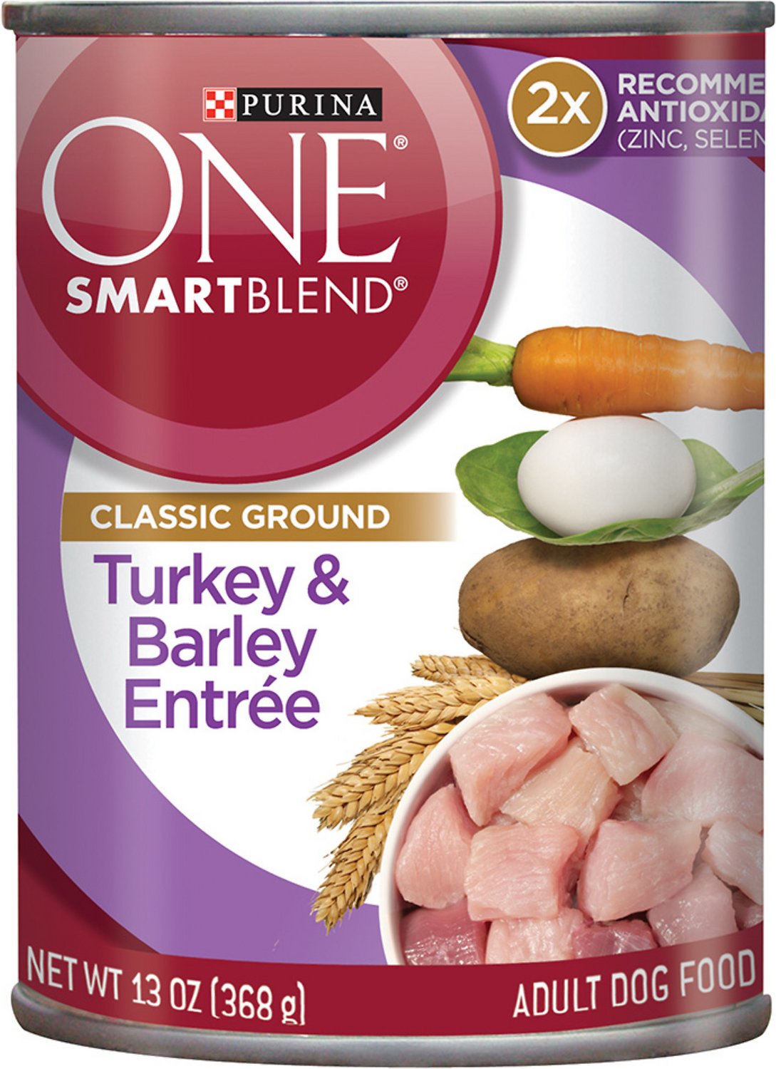 Purina ONE SmartBlend Classic Ground Turkey & Barley Entree Adult Wet Dog Food