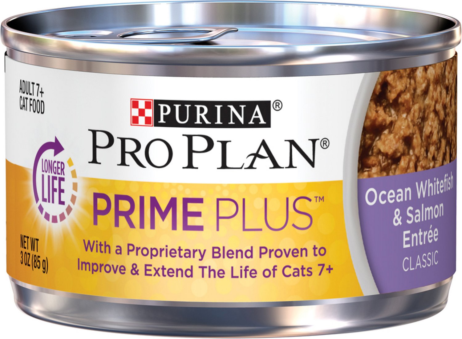 Purina Pro Plan Prime Plus Adult 7+ Ocean Whitefish & Salmon Entree Classic Canned Cat Food