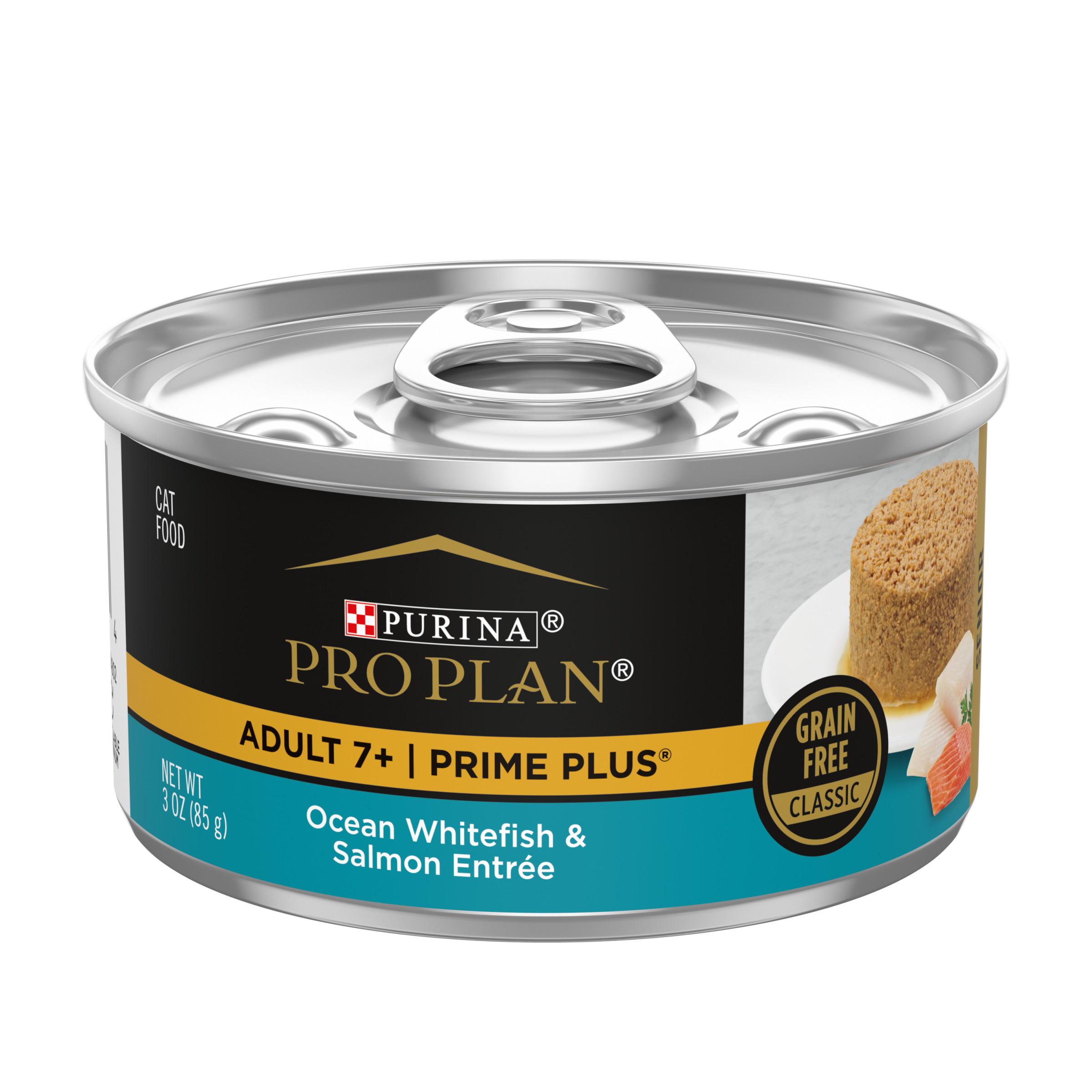 Purina Pro Plan Prime Plus Ocean Whitefish & Salmon Entree Adult 7+ Wet Cat Food Can