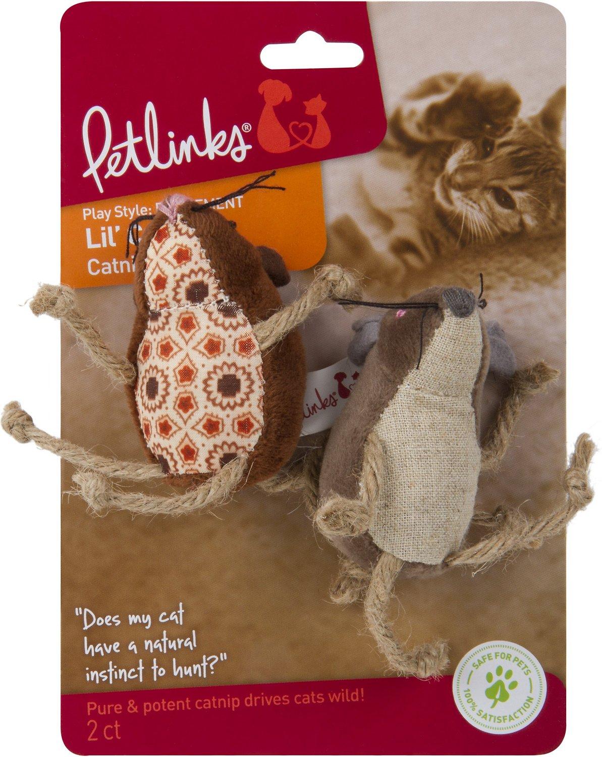 SmartyKat Instincts Lil' Critters Mice Catnip Cat Toy, 2-count