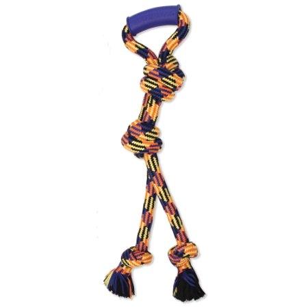 Mammoth Flossy Chews Twin Tug with Rubber Handle Dog Toy, X-Large