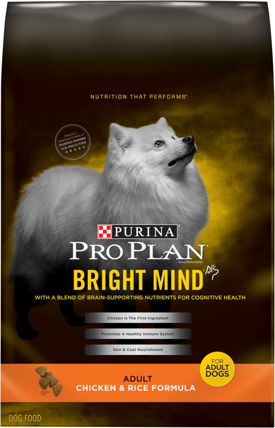 Purina Pro Plan Bright Mind Adult Chicken & Rice Formula Dry Dog Food