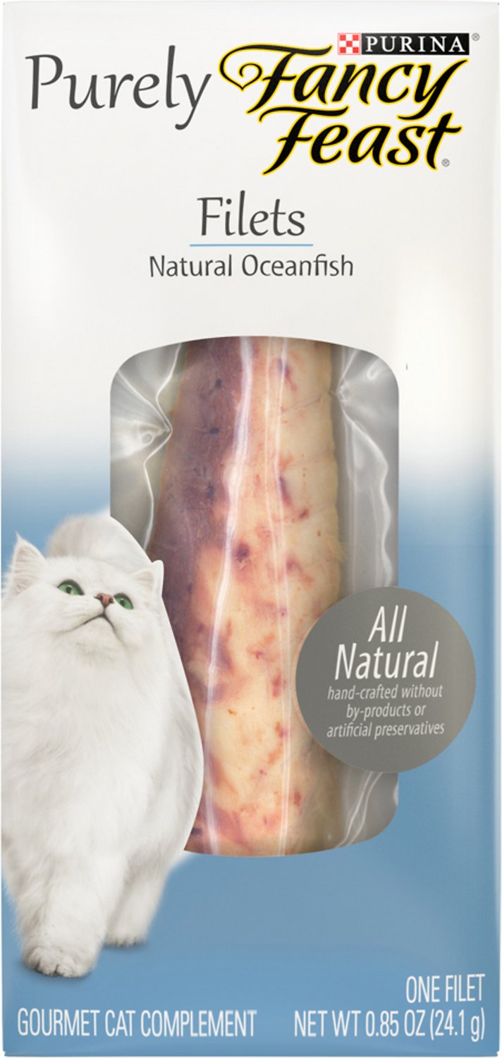 Fancy Feast Purely Natural Oceanfish Filets Cat Food Topper, 0.85-oz (Size:  0.85-oz)