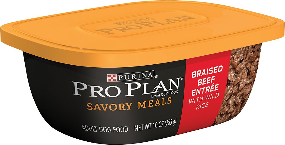 Purina Pro Plan Savory Meals Braised Beef Entree with Wild Rice Wet Dog Food