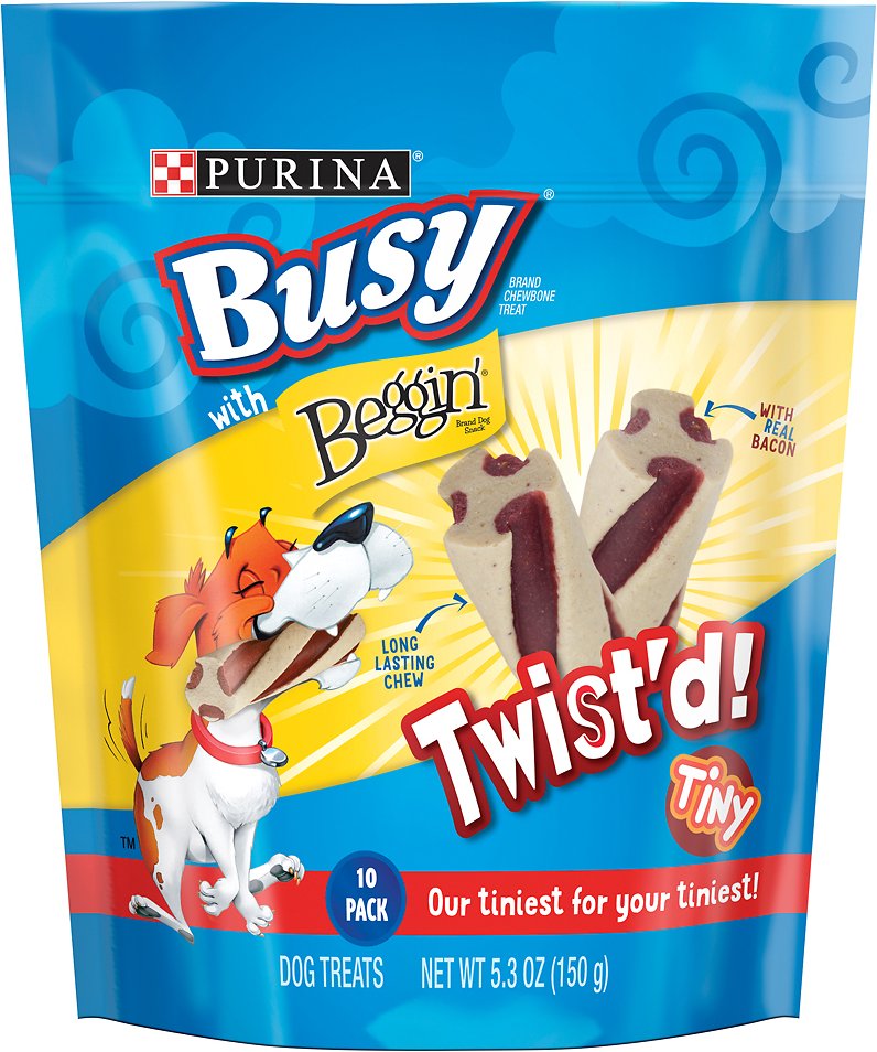 Busy Bone with Beggin' Twist'd! Tiny Dog Treats