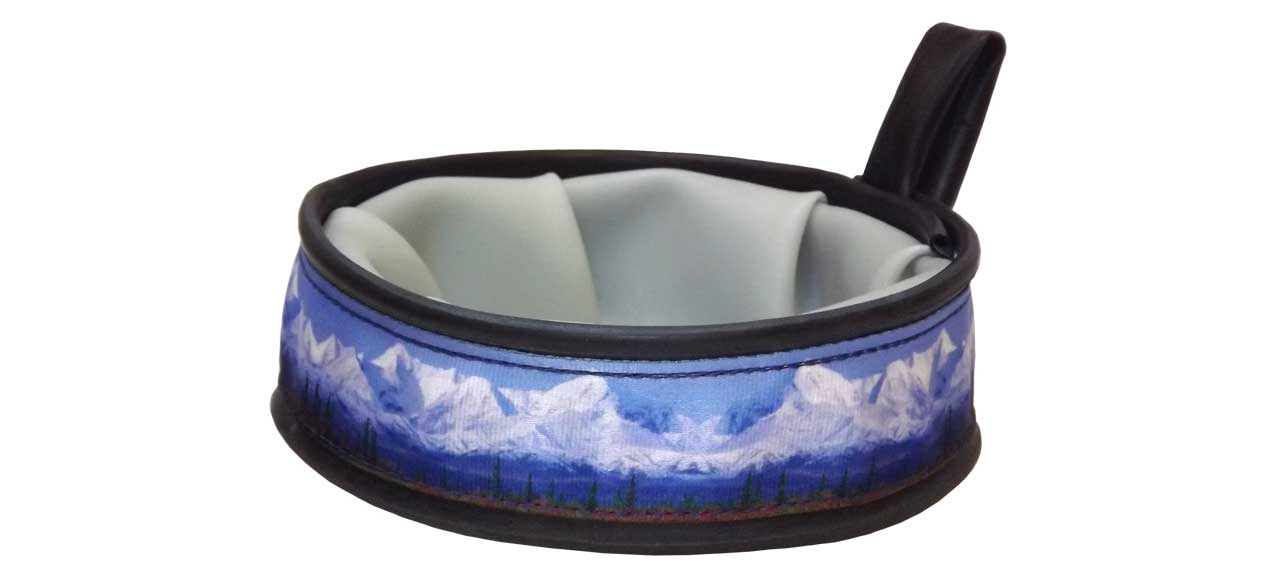 Cycle Dog Trail Buddy Collapsible Dog Travel Bowl, Mountain Life, 22-oz