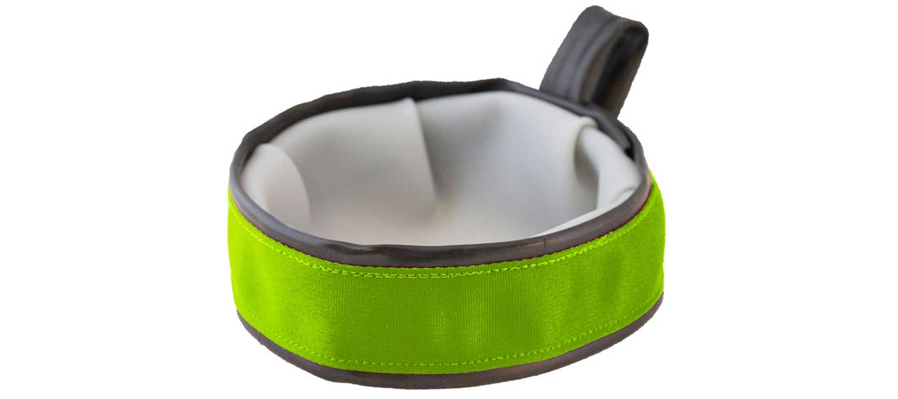 Cycle Dog Trail Buddy Collapsible Dog Travel Bowl, Solid Green, 22-oz