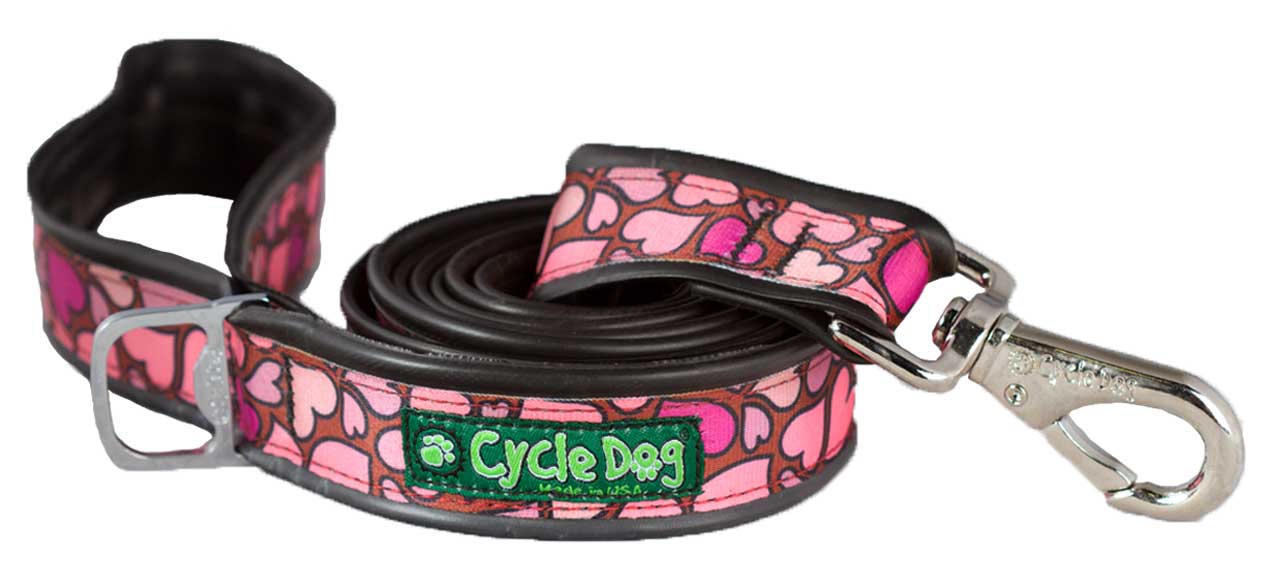 Cycle Dog RegWidth Dog Leash, Pink Hearts, 6-ft (Size: 6-ft)