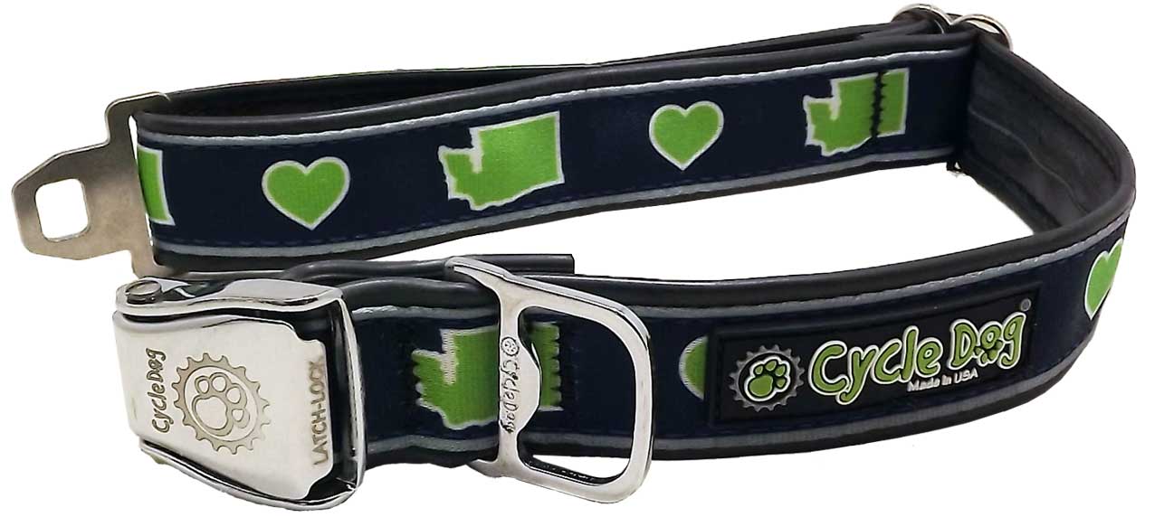 Cycle Dog RegWidth Collar with Metal Buckle for Dogs, Washington