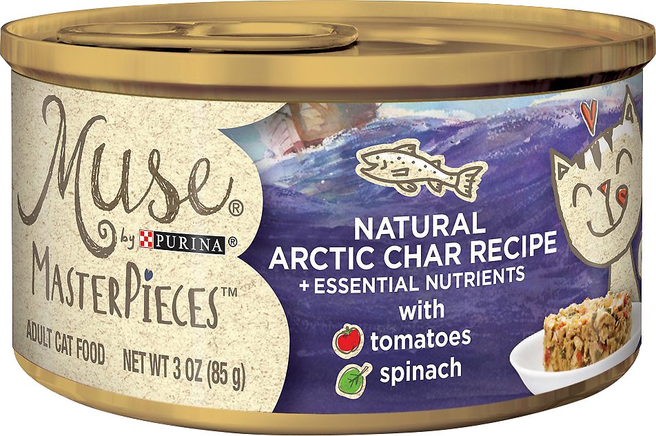 Purina Muse MasterPieces Natural Arctic Char Recipe with Tomatoes & Spinach Canned Cat Food