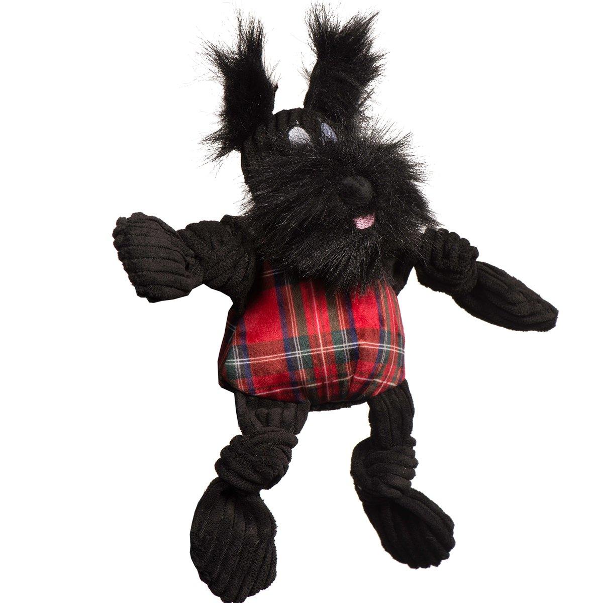 HuggleHounds Totally Tartan Scotch Scottie Knottie Dog Toy