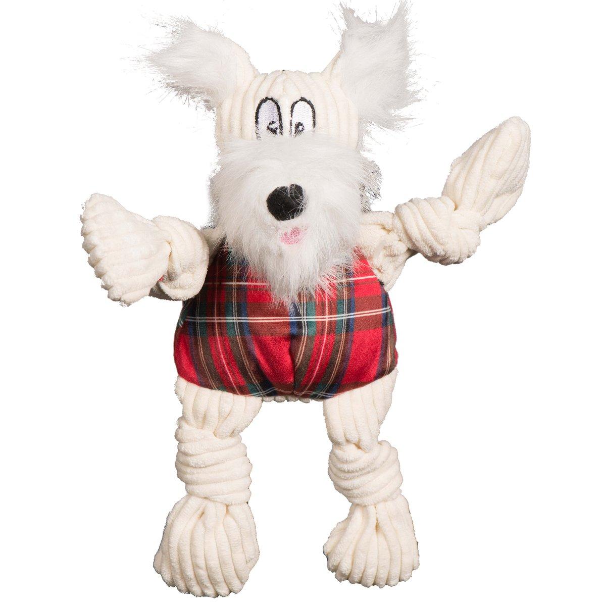 HuggleHounds Totally Tartan Whiskey Westie Knottie Dog Toy