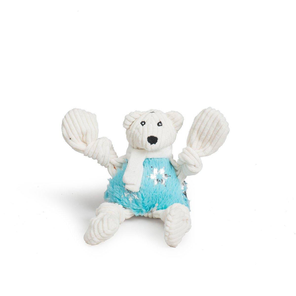 HuggleHounds Puttin' on the Glitz Bear Knottie Dog Toy