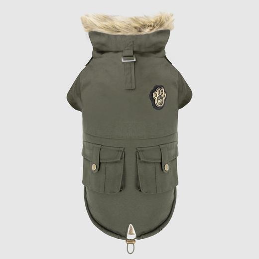 Canada Pooch Alaskan Army Parka Dog Coat, Army Green, 26-in
