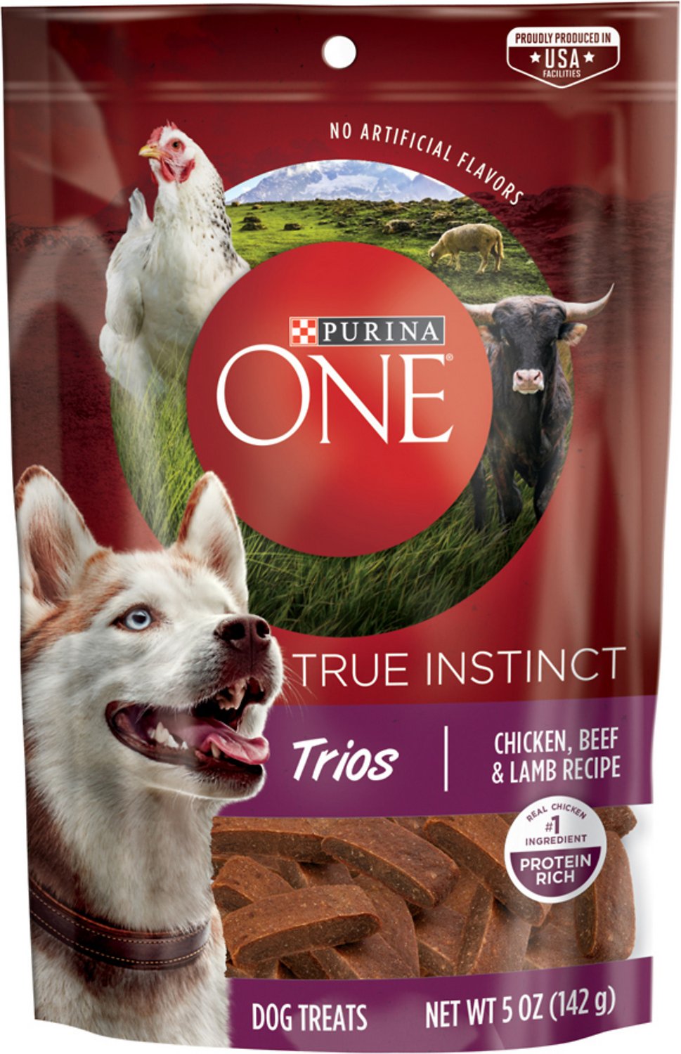 Purina ONE True Instinct Trios Chicken, Beef & Lamb Recipe Dog Treats