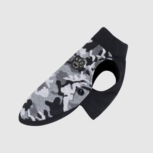 Canada Pooch Northern Knit 2.0 Dog Sweater, Black Camo, 20-in