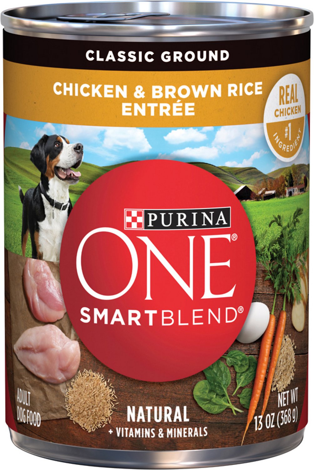 Purina ONE SmartBlend Classic Ground Chicken & Brown Rice Entree Adult Canned Dog Food