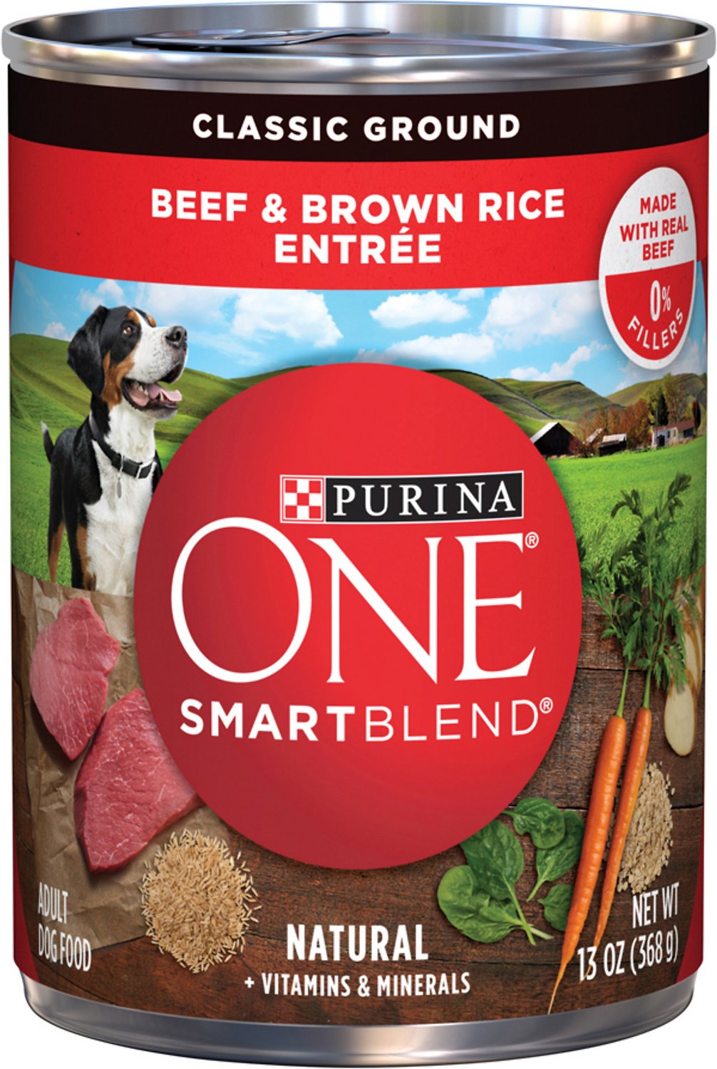 Purina ONE SmartBlend Classic Ground Beef & Brown Rice Entree Adult Canned Dog Food