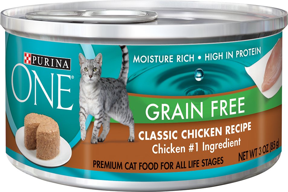 Purina ONE Classic Chicken Recipe Premium Pate Grain-Free Canned Cat Food