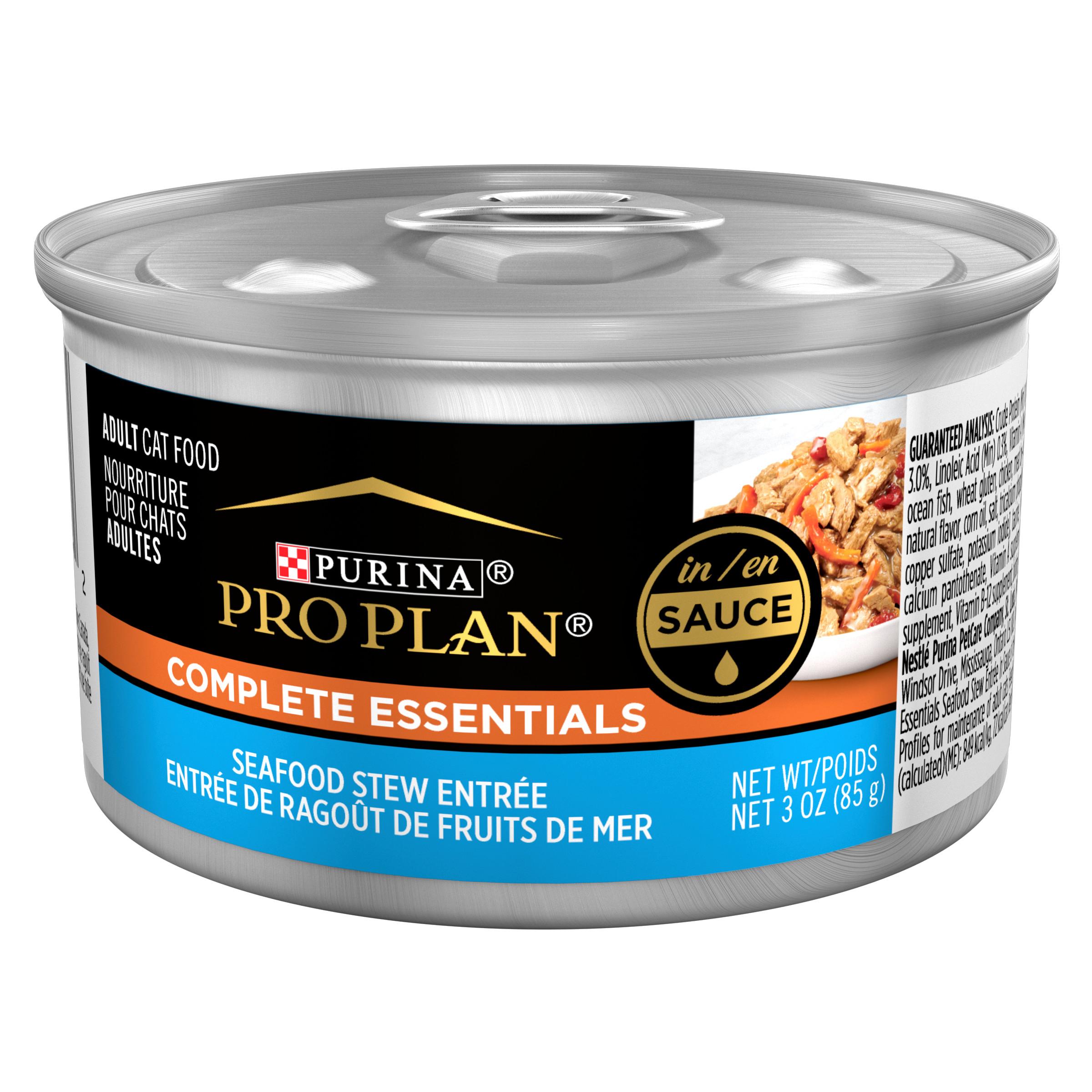 Purina Pro Plan Complete Essentials Seafood Stew Entree in Sauce Wet Cat Food Can