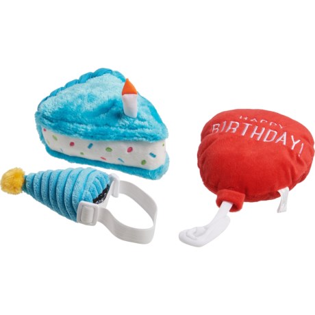 ZippyPaws Happy Birthday Set Dog Toy, Blue