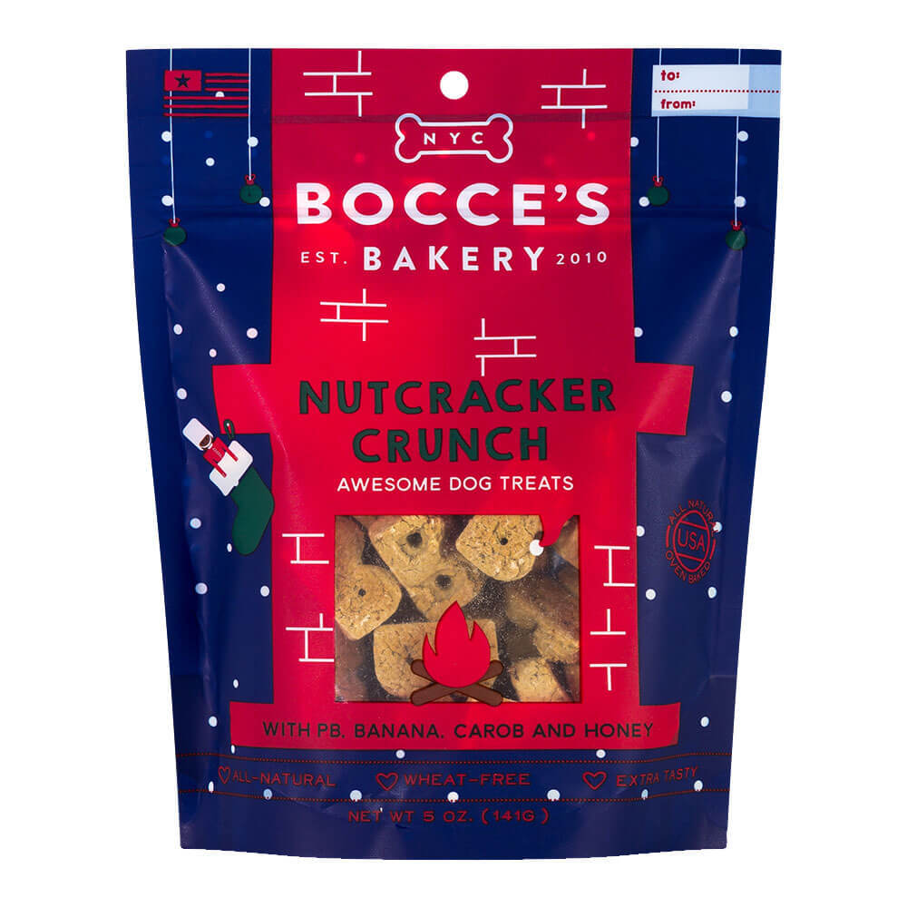 Bocce's Bakery Holiday Biscuits Nutcracker Crunch, 5-oz