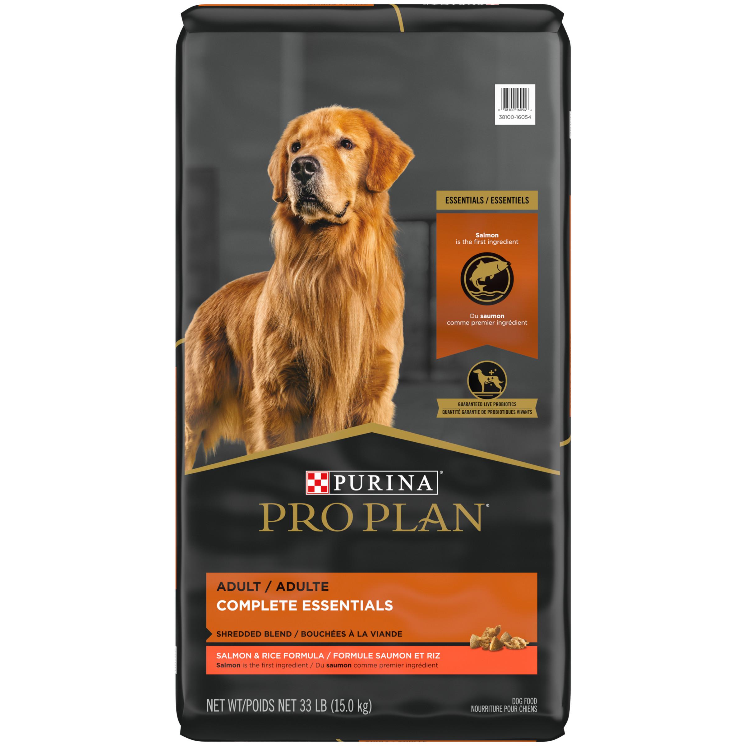 Pro Plan Complete Essentials Shredded Blend Salmon & Rice Adult Dry Dog Food, 33-lb