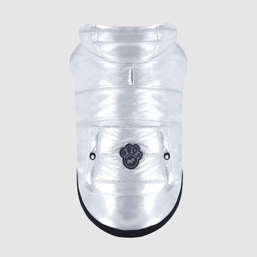 Canada Pooch Shiny Puffer Dog Vest, Silver