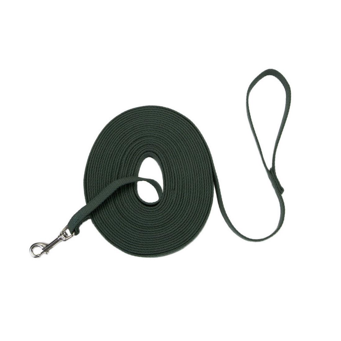 Coastal Train Right! Cotton Web Training Dog Leash, Green, 5/8-in x 15-ft