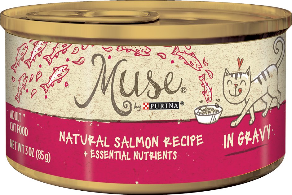 Purina Muse Natural Salmon Recipe in Gravy Adult Canned Cat Food