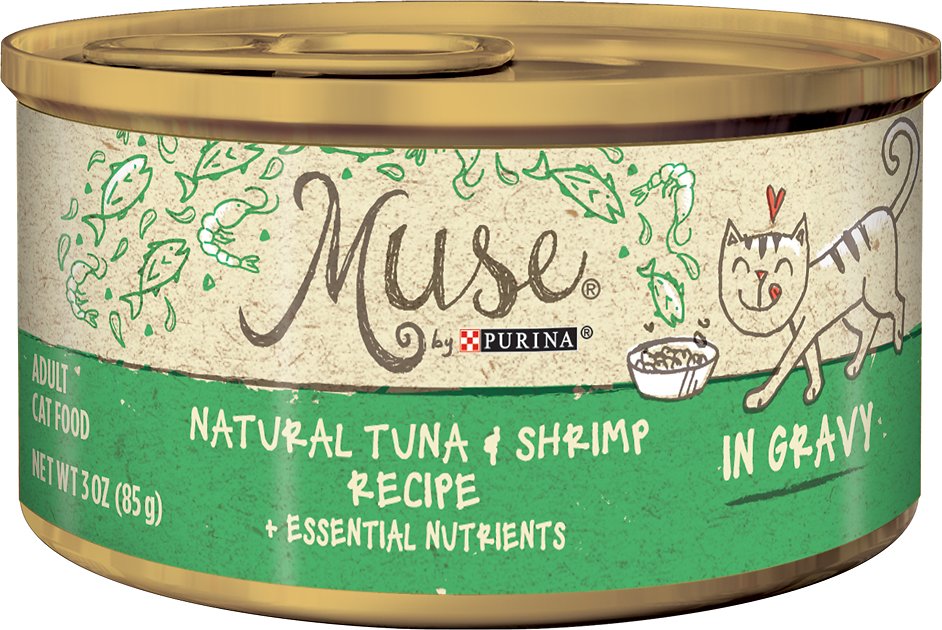 Purina Muse Natural Tuna & Shrimp Recipe in Gravy Adult Canned Cat Food