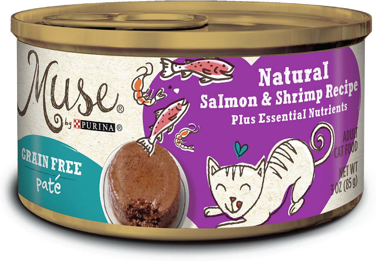 Purina Muse Natural Salmon & Shrimp Recipe Pate Adult Grain-Free Canned Cat Food