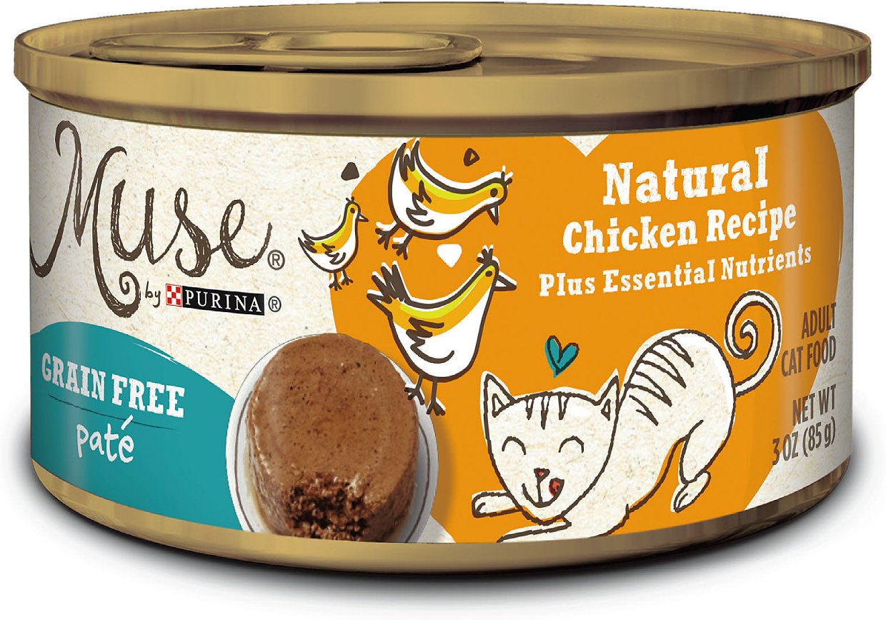 Purina Muse Natural Chicken Recipe Pate Adult Grain-Free Canned Cat Food