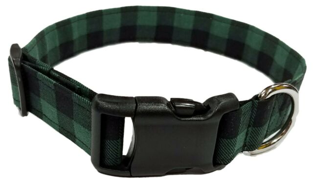 fabdog Collar, Green Buffalo Check