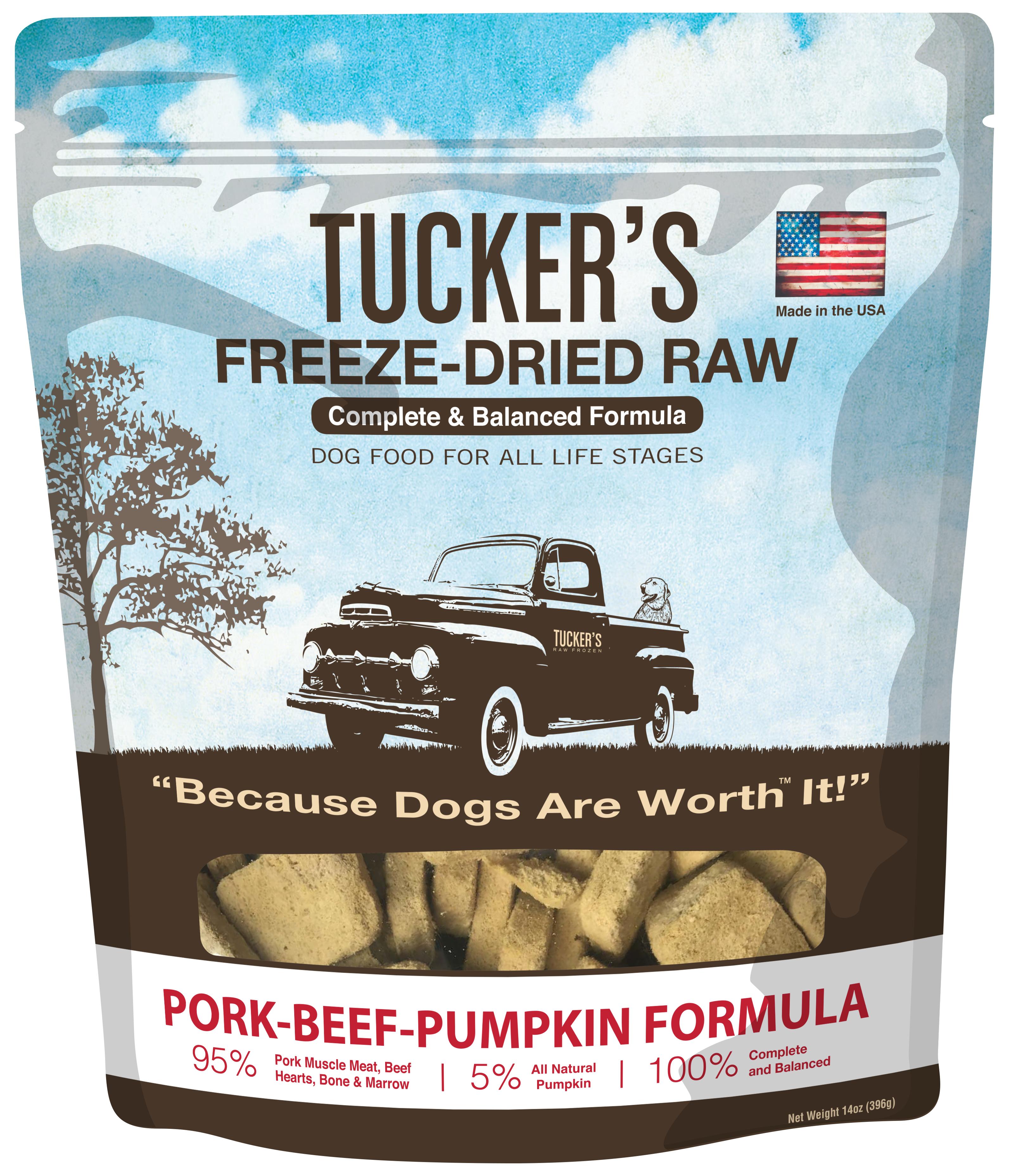 Tucker's Pork-Beef-Pumpkin Freeze-Dried Dog Food (**)